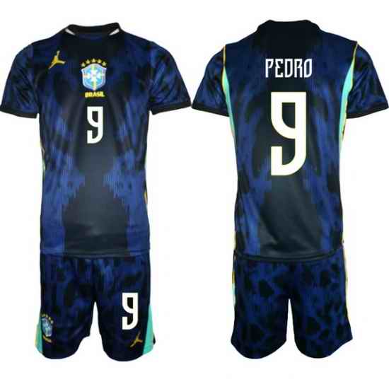 Youth Brazil 2026 FIFA World Cup Blue Away Soccer Jersey PEDRO #9